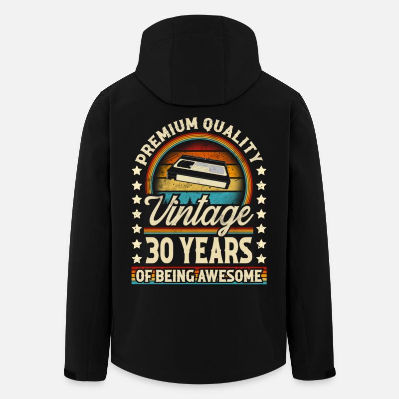 30. Geburtstag Vintage Vhs - Recycelte Männer Softshell-Jacke von Stanley/Stella - Schwarz