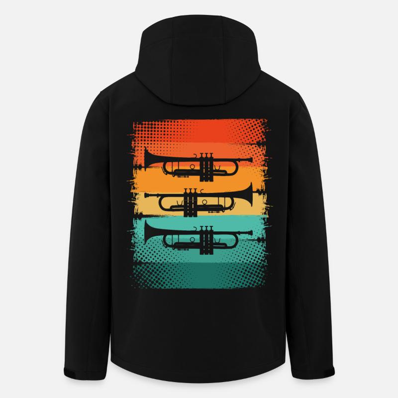 Trompete - Recycelte Männer Softshell-Jacke von Stanley/Stella - Schwarz