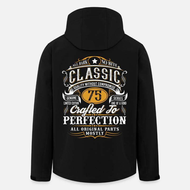 75e anniversaire - Veste softshell homme en polyester recyclé Stanley/Stella - noir