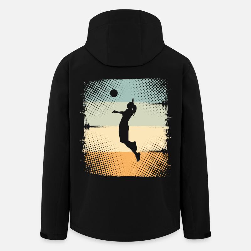 Volleyball - Recycelte Männer Softshell-Jacke von Stanley/Stella - Schwarz