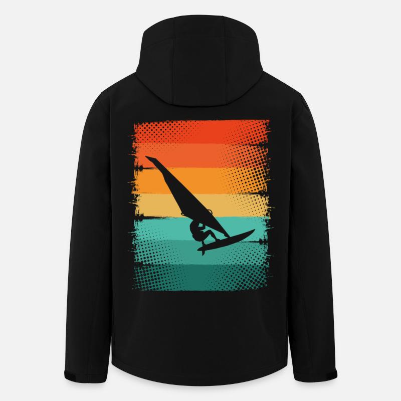 Windsurfen - Recycelte Männer Softshell-Jacke von Stanley/Stella - Schwarz