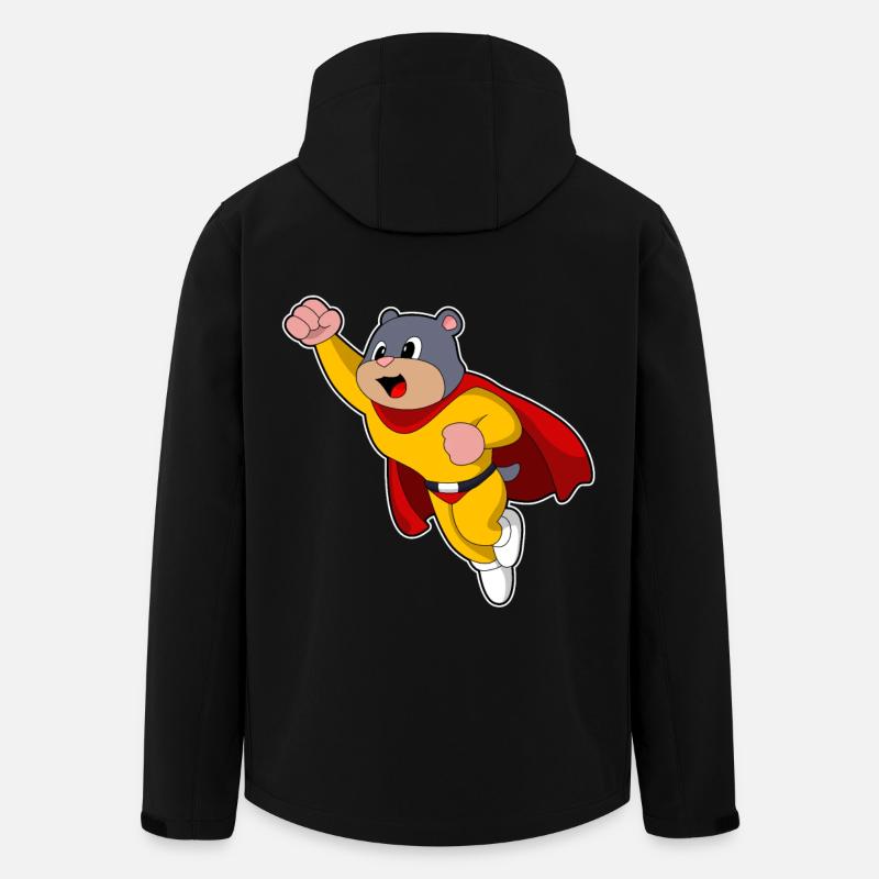 Maulwurf Superheld Umhang - Recycelte Männer Softshell-Jacke von Stanley/Stella - Schwarz