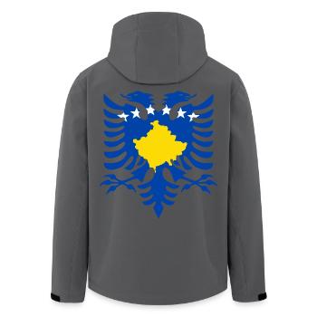 Albanie Kosovo Drapeau - Veste softshell homme en polyester recyclé Stanley/Stella - noir - Dos - AI Model Male 185 light (185cm)
