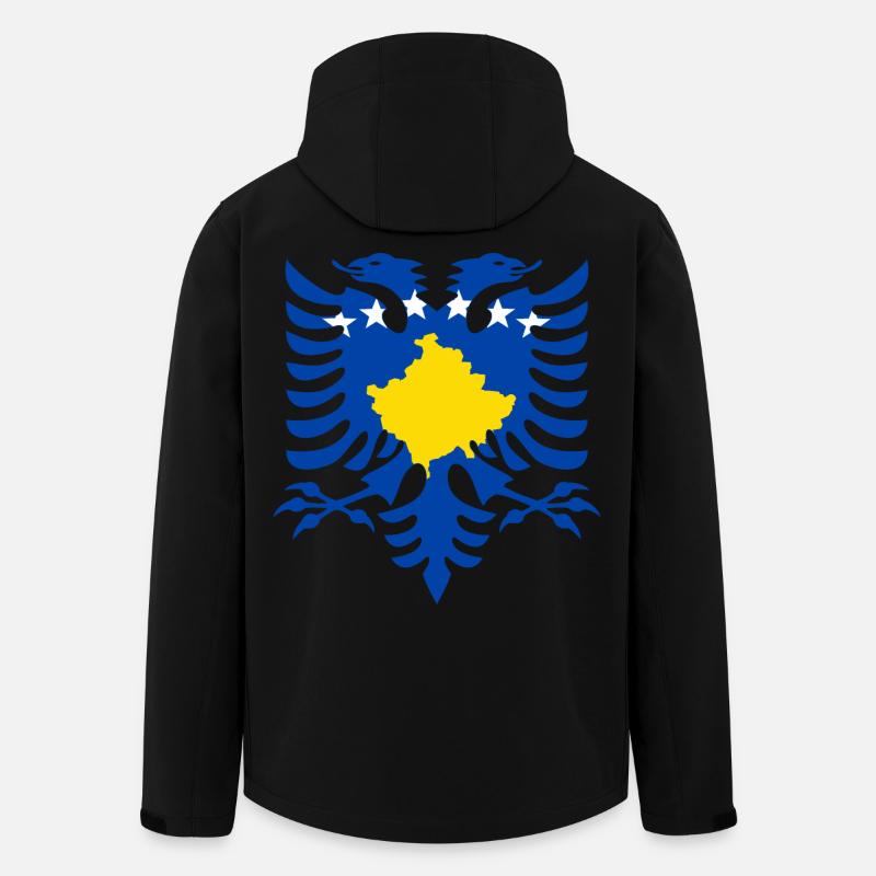 Albanien Kosovo Flagge - Recycelte Männer Softshell-Jacke von Stanley/Stella - Schwarz