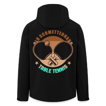 Table tennis Old Schmetterhand table tennis bats - Men’s Recycled Softshell Jacket by Stanley/Stella - black - Back - AI Model Male 185 light (185cm)