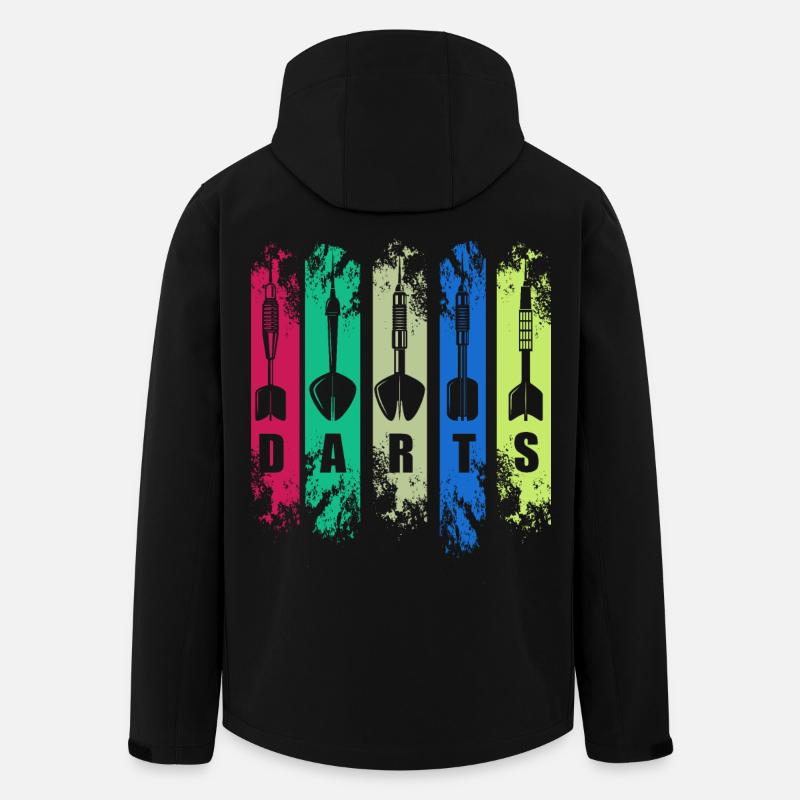 Vintage Dart Dartpfeil logo - Recycelte Männer Softshell-Jacke von Stanley/Stella - Schwarz