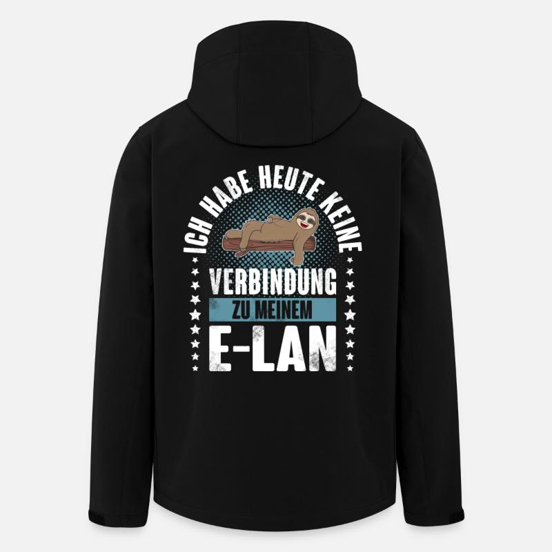 Faultier E Lan - Recycelte Männer Softshell-Jacke von Stanley/Stella - Schwarz