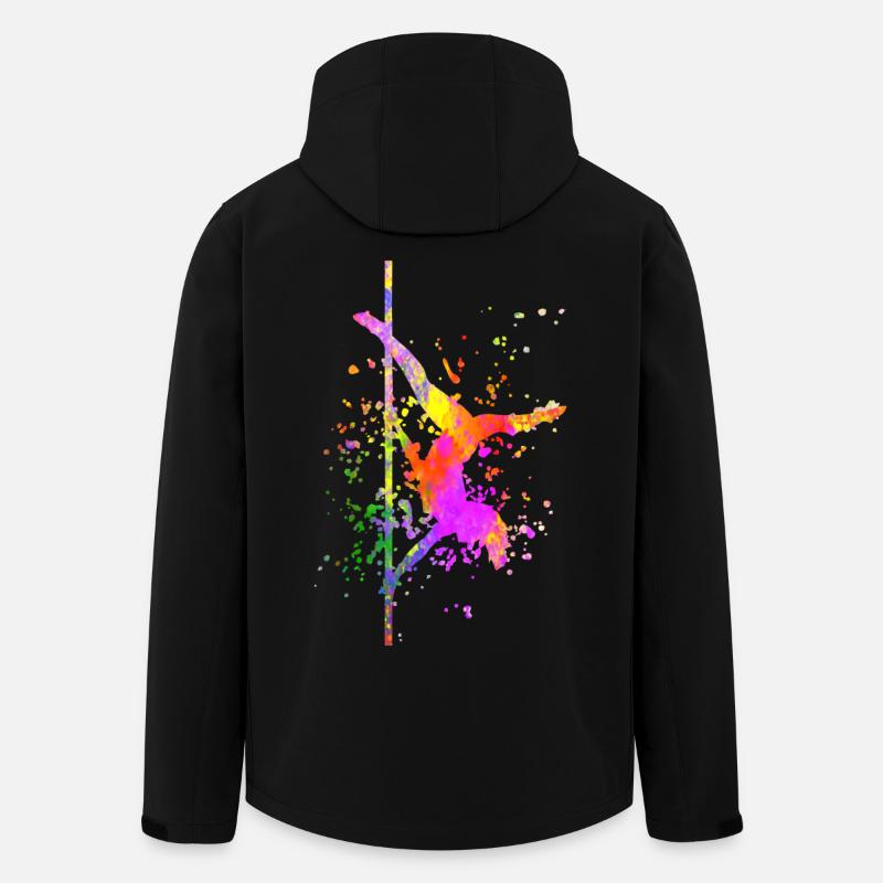 Pole Dance Fitness Farbspritzer Poledance - Recycelte Männer Softshell-Jacke von Stanley/Stella - Schwarz