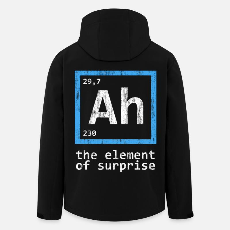 Élément du tableau périodique Surprise - Veste softshell homme en polyester recyclé Stanley/Stella - noir