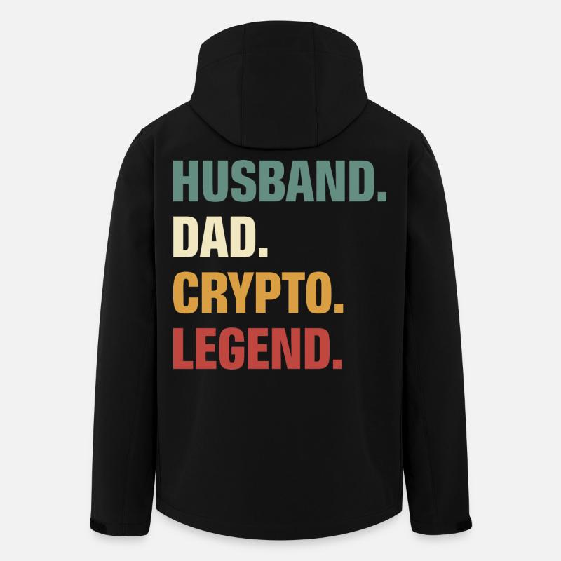 Crypto Papa - Recycelte Männer Softshell-Jacke von Stanley/Stella - Schwarz