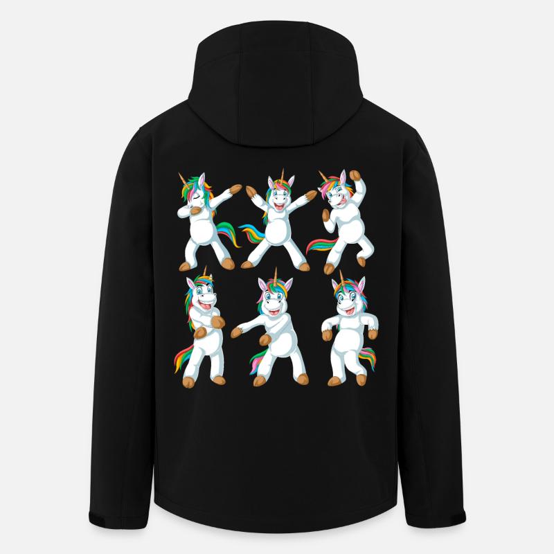 Unicorn dabbing - Men’s Recycled Softshell Jacket by Stanley/Stella - black