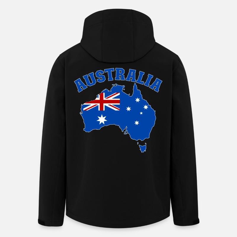 Australia Australia Flag - Men’s Recycled Softshell Jacket by Stanley/Stella - black