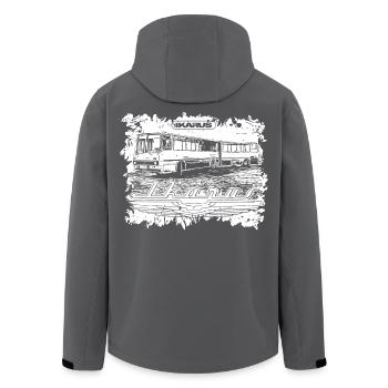 Ikarus Bus - Gelenkbus - Recycelte Männer Softshell-Jacke von Stanley/Stella - Anthrazit - Hinten - AI Model Male 185 light (185cm)