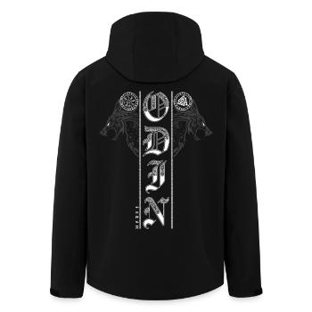 Odin Geri Freki Loups Vegvisir Wotansknoten Loup - Veste softshell homme en polyester recyclé Stanley/Stella - noir - Dos - AI Model Male 185 light (185cm)