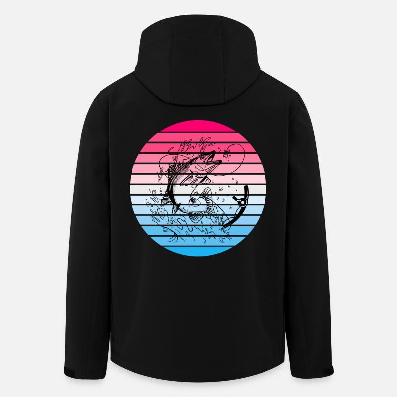 Angler Design - Recycelte Männer Softshell-Jacke von Stanley/Stella - Schwarz