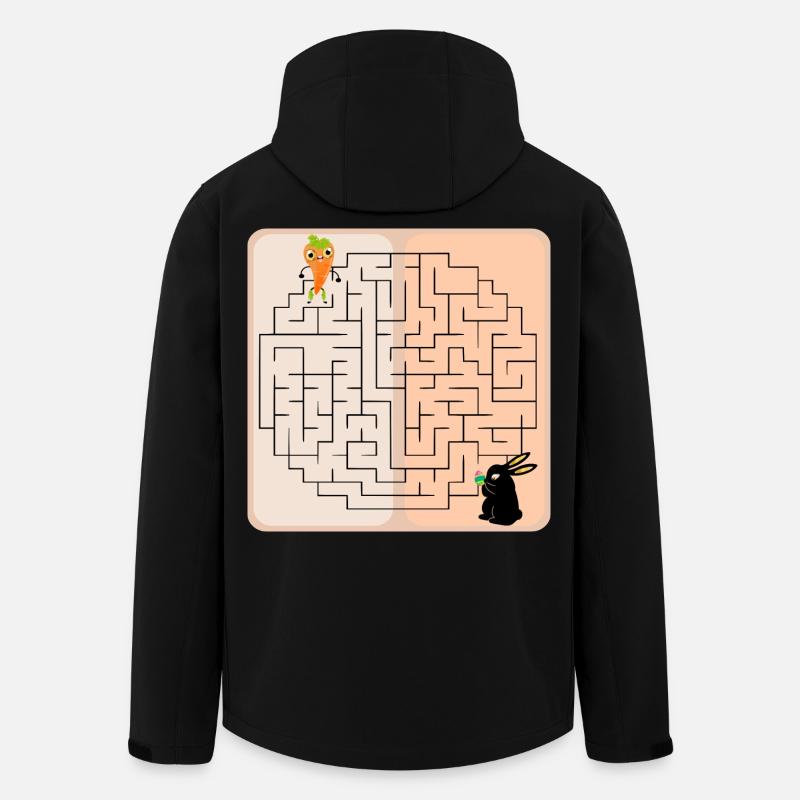 Labyrinth Bunny Easter Bunny - Men’s Recycled Softshell Jacket by Stanley/Stella - black