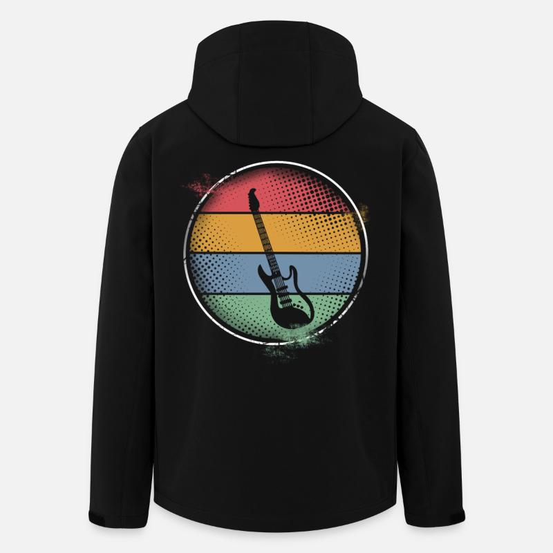 Gitarre - Recycelte Männer Softshell-Jacke von Stanley/Stella - Schwarz