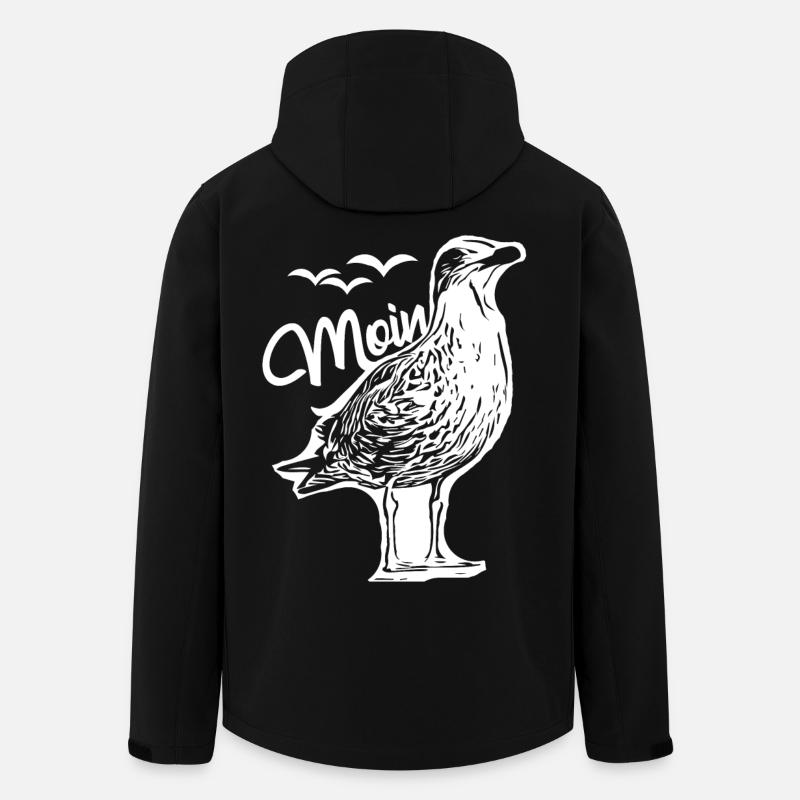 Moin - Möwe - Recycelte Männer Softshell-Jacke von Stanley/Stella - Schwarz