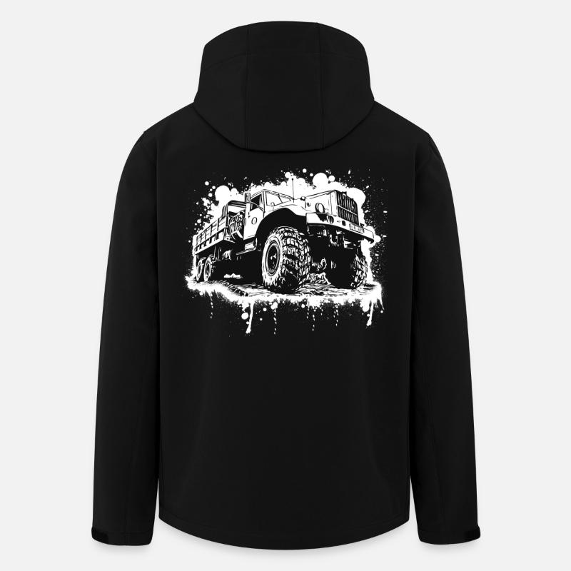 Kraz truck black white - Men’s Recycled Softshell Jacket by Stanley/Stella - black
