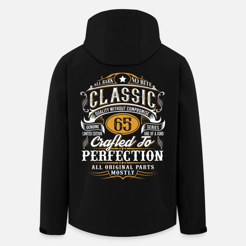 65e anniversaire - Veste softshell homme en polyester recyclé Stanley/Stella - noir