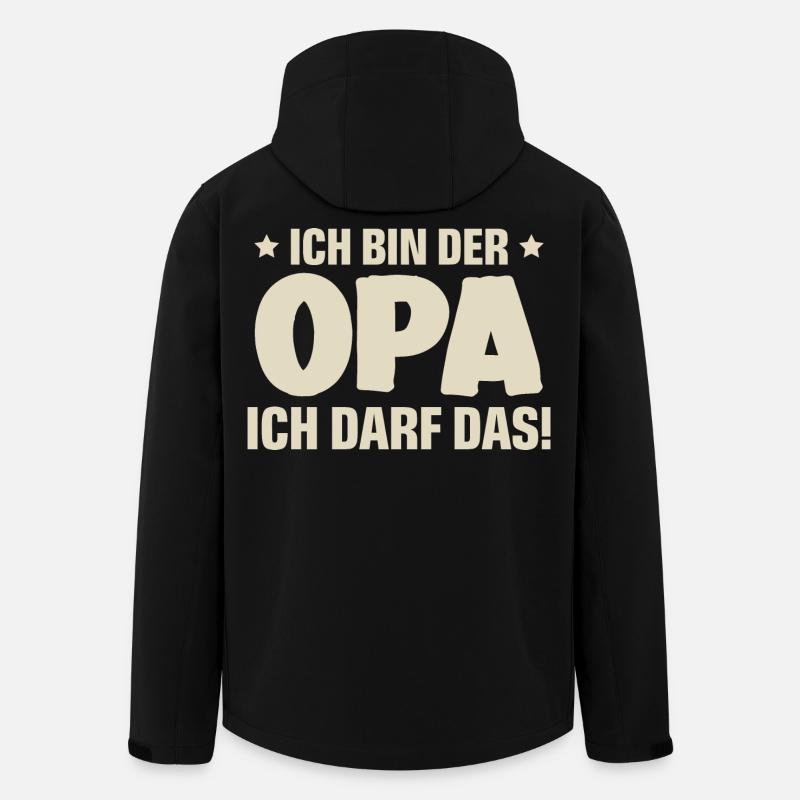 Opa - Recycelte Männer Softshell-Jacke von Stanley/Stella - Schwarz