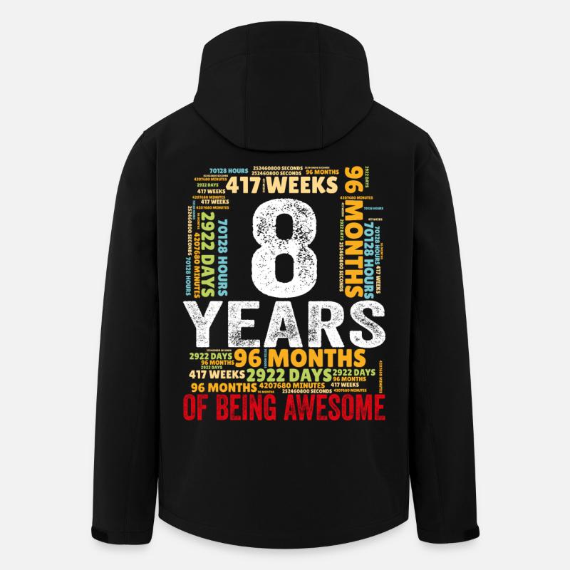 8 Jahre 8. Geburtstag Super sein Monate Tage - Recycelte Männer Softshell-Jacke von Stanley/Stella - Schwarz