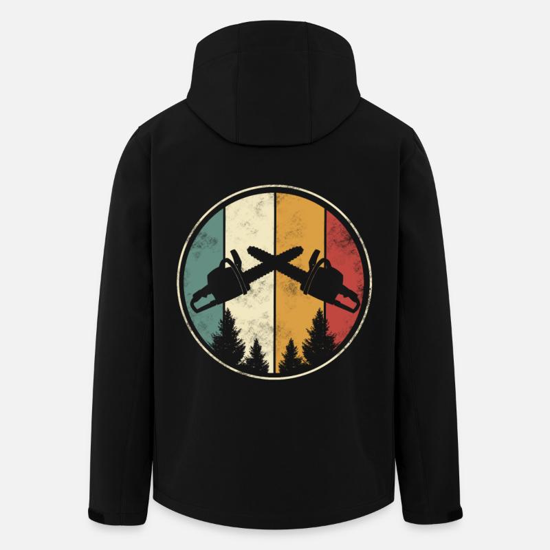 Kettensäge Holzfäller - Recycelte Männer Softshell-Jacke von Stanley/Stella - Schwarz