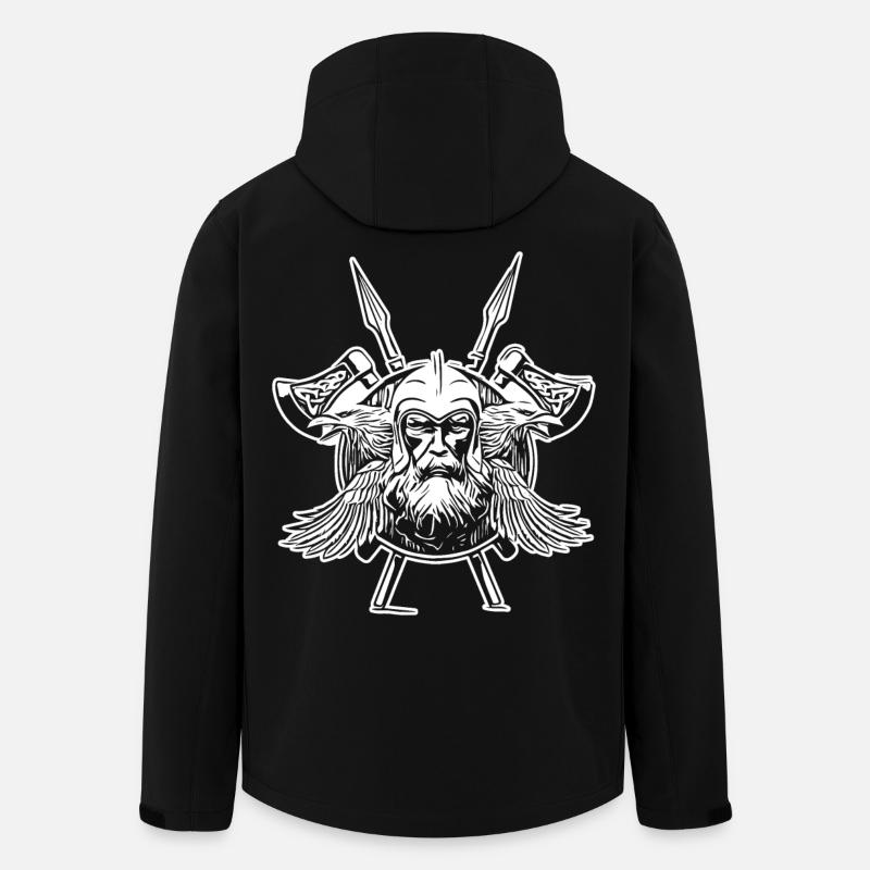 Odin Raben Wikinger Äxte - Recycelte Männer Softshell-Jacke von Stanley/Stella - Schwarz