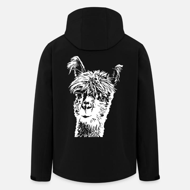 Lama Alpaka - Recycelte Männer Softshell-Jacke von Stanley/Stella - Schwarz