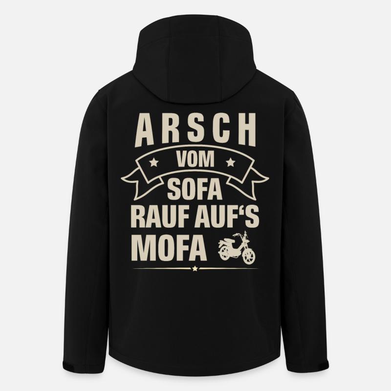 Mofa Mofafahrer - Recycelte Männer Softshell-Jacke von Stanley/Stella - Schwarz