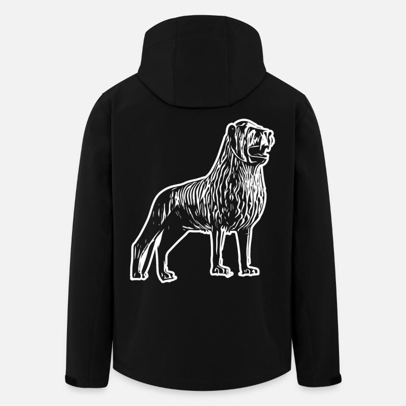 Löwenkopf Linienkunst Design - Recycelte Männer Softshell-Jacke von Stanley/Stella - Schwarz