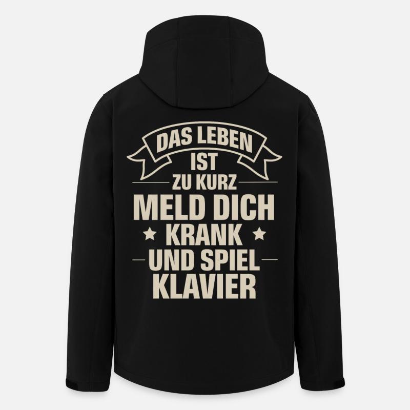 Klavier - Recycelte Männer Softshell-Jacke von Stanley/Stella - Schwarz