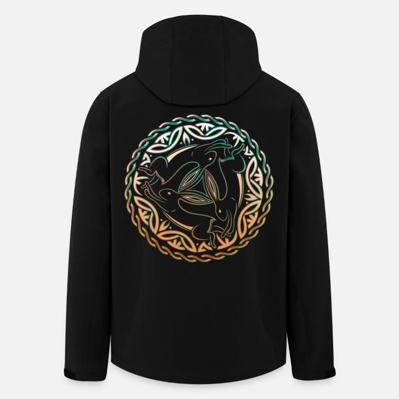 Three Rabbits Three Picture Easter - Men’s Recycled Softshell Jacket by Stanley/Stella - black