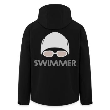 Nageur - Veste softshell homme en polyester recyclé Stanley/Stella - noir - Dos - AI Model Male 185 light (185cm)