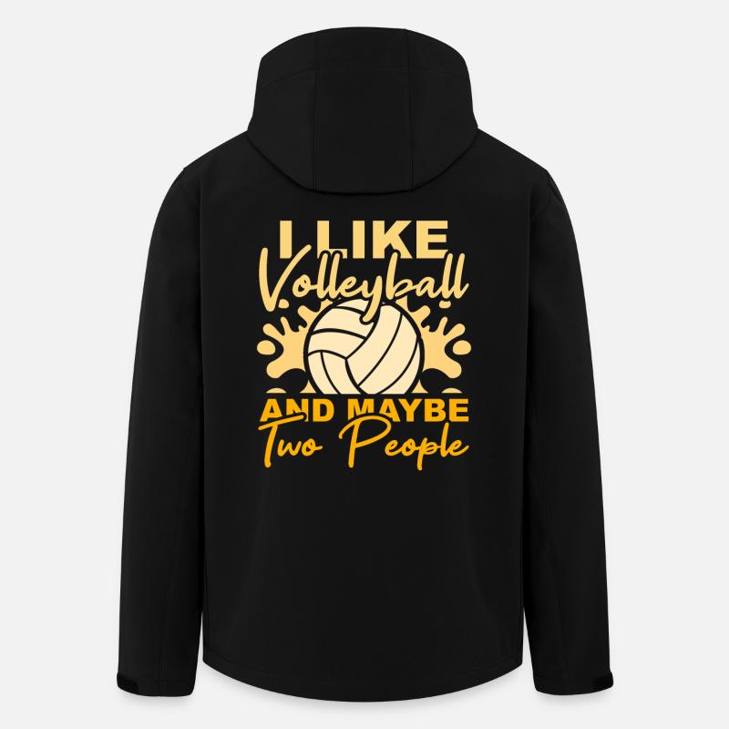 Volleyball Spruch - Recycelte Männer Softshell-Jacke von Stanley/Stella - Schwarz