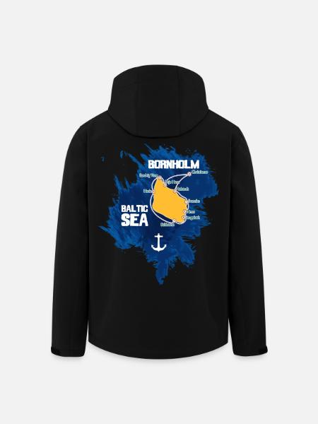 Bornholm Baltic Sea - Men’s Recycled Softshell Jacket by Stanley/Stella - black