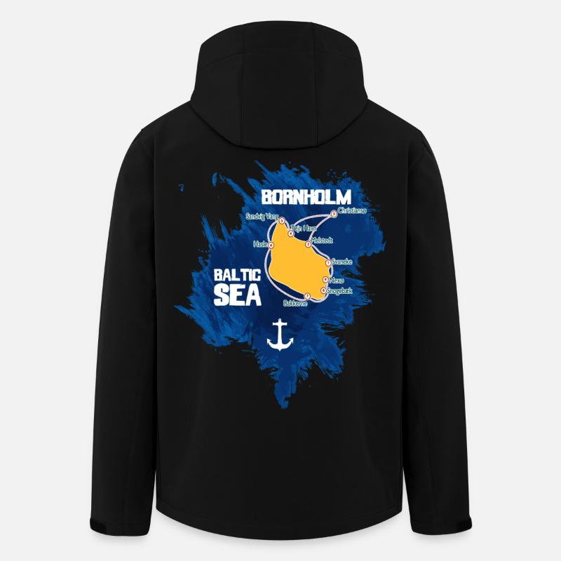Bornholm Baltic Sea - Recycelte Männer Softshell-Jacke von Stanley/Stella - Schwarz