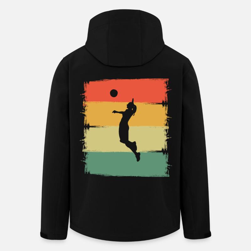 Volleyball - Recycelte Männer Softshell-Jacke von Stanley/Stella - Schwarz