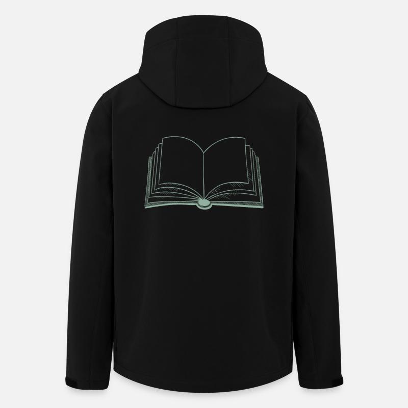 Bücher offenes Buch - Recycelte Männer Softshell-Jacke von Stanley/Stella - Schwarz