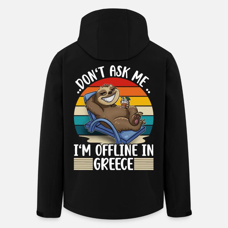 Griechenland Urlaub Reise Faultier - Recycelte Männer Softshell-Jacke von Stanley/Stella - Schwarz