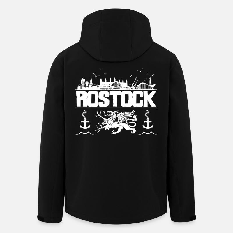 Rostock - Recycelte Männer Softshell-Jacke von Stanley/Stella - Schwarz