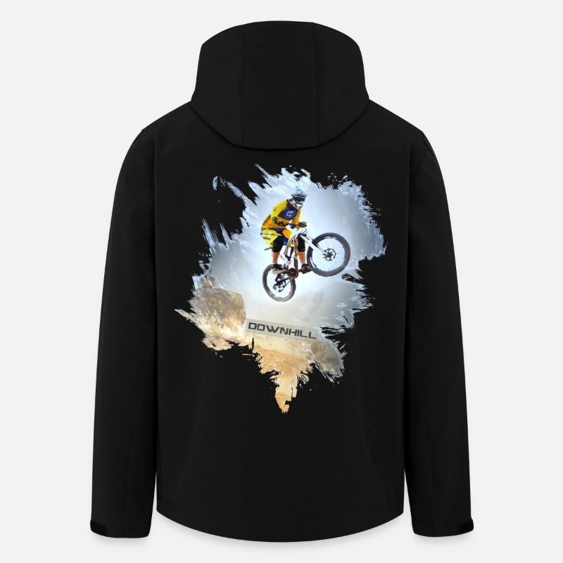 Mountainbike | Mountainbiker | Downhill - Recycelte Männer Softshell-Jacke von Stanley/Stella - Schwarz