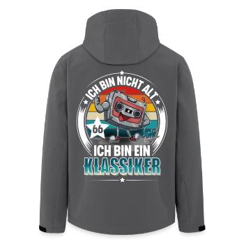 66. Geburtstag Kassette Retro Vintage - Recycelte Männer Softshell-Jacke von Stanley/Stella - Anthrazit - Hinten - AI Model Male 185 light (185cm)