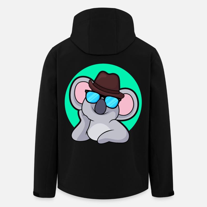 Lustiger Koala Bär - Recycelte Männer Softshell-Jacke von Stanley/Stella - Schwarz