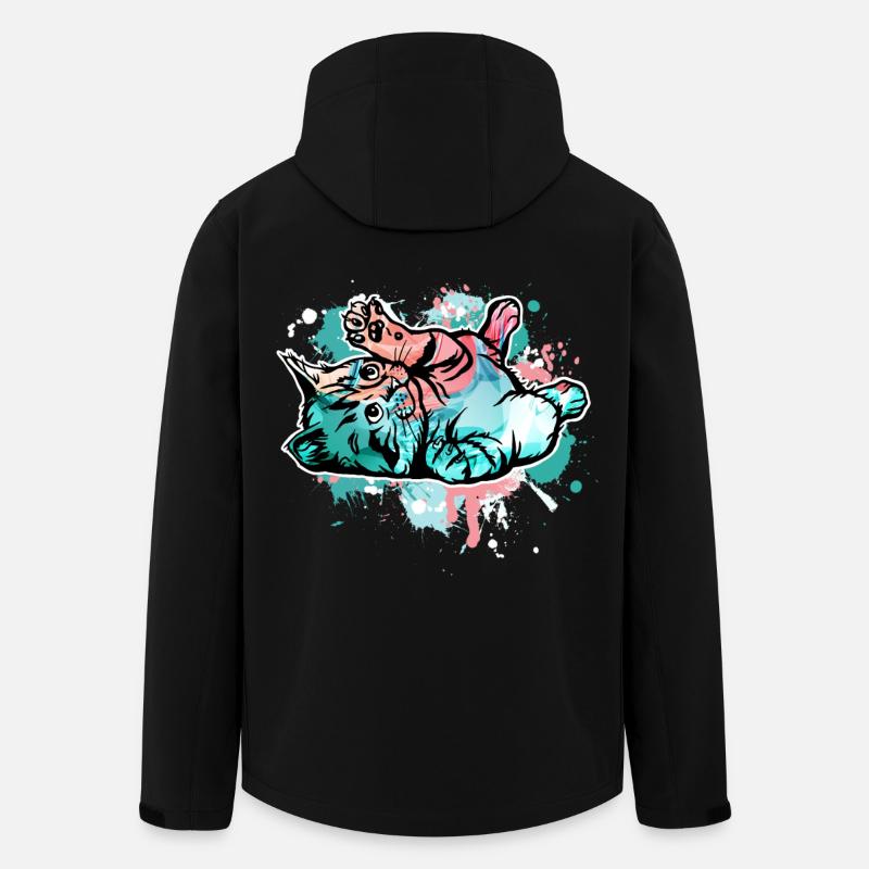 Chat - Veste softshell homme en polyester recyclé Stanley/Stella - noir