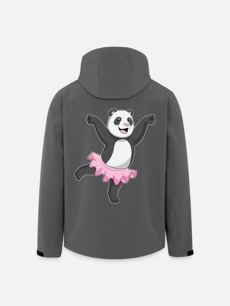 Danse ballerine panda - Veste softshell homme en polyester recyclé Stanley/Stella - noir