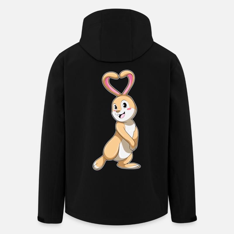 Bunny Heart - Men’s Recycled Softshell Jacket by Stanley/Stella - black