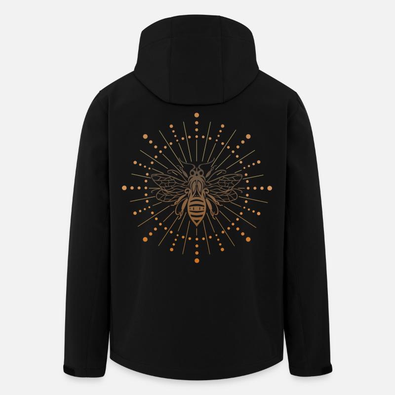 Biene Honigbiene mit Sonne - Recycelte Männer Softshell-Jacke von Stanley/Stella - Schwarz