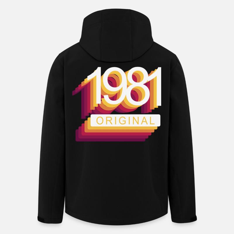 Geboren 1981 - Recycelte Männer Softshell-Jacke von Stanley/Stella - Schwarz