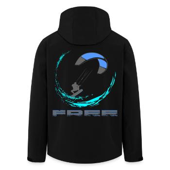 Kitesurf - Recycelte Männer Softshell-Jacke von Stanley/Stella - Schwarz - Hinten - AI Model Male 185 light (185cm)